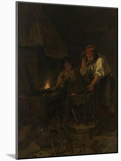 Weaponsmith-Gabriel Metsu-Mounted Art Print