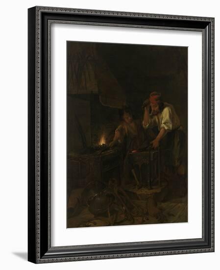 Weaponsmith-Gabriel Metsu-Framed Art Print