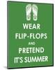 Wear Flip Flops and Pretend it's Summer-null-Mounted Giclee Print