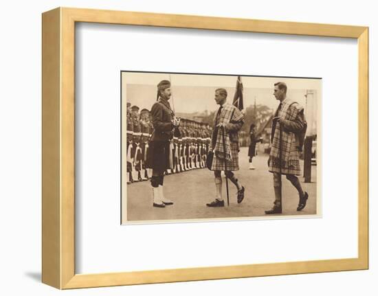 'Wearing the Balmoral Tartan', Balmoral, 1936 (1937)-Unknown-Framed Photographic Print