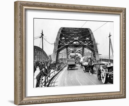 Wearmouth Bridge in Sunderland in the 1930s-Staff-Framed Photographic Print