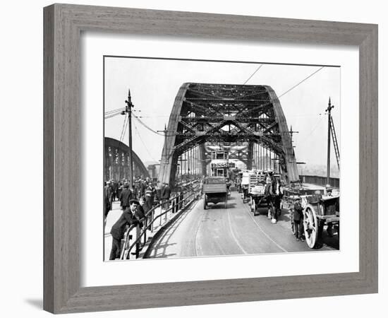 Wearmouth Bridge in Sunderland in the 1930s-Staff-Framed Photographic Print