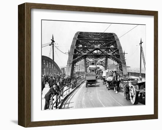 Wearmouth Bridge in Sunderland in the 1930s-Staff-Framed Photographic Print