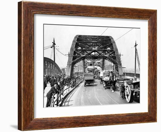 Wearmouth Bridge in Sunderland in the 1930s-Staff-Framed Photographic Print