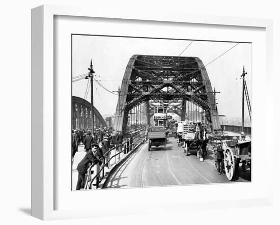 Wearmouth Bridge in Sunderland in the 1930s-Staff-Framed Photographic Print