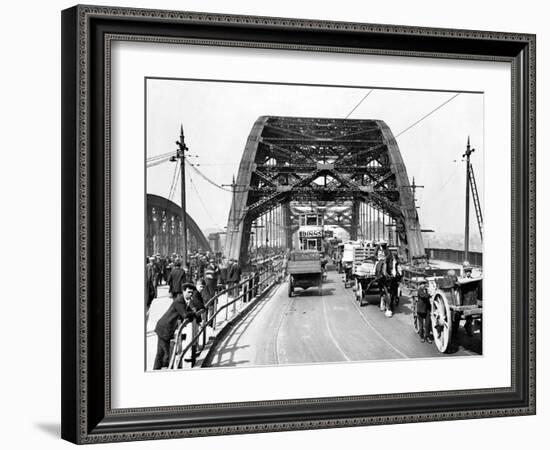 Wearmouth Bridge in Sunderland in the 1930s-Staff-Framed Photographic Print