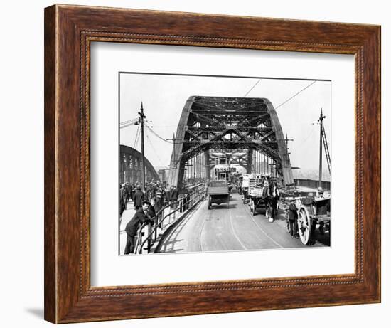 Wearmouth Bridge in Sunderland in the 1930s-Staff-Framed Photographic Print