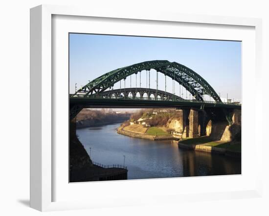 Wearmouth Bridge over the River Wear, Sunderland, Tyne and Wear, England, United Kingdom, Europe-Mark Sunderland-Framed Photographic Print