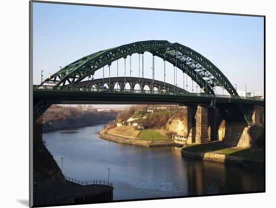Wearmouth Bridge over the River Wear, Sunderland, Tyne and Wear, England, United Kingdom, Europe-Mark Sunderland-Mounted Photographic Print