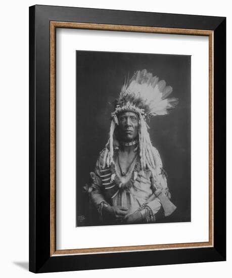 Weasel Tail Piegan Indian Native American Curtis Photograph-Lantern Press-Framed Premium Giclee Print