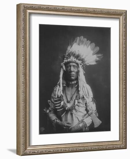 Weasel Tail Piegan Indian Native American Curtis Photograph-Lantern Press-Framed Art Print