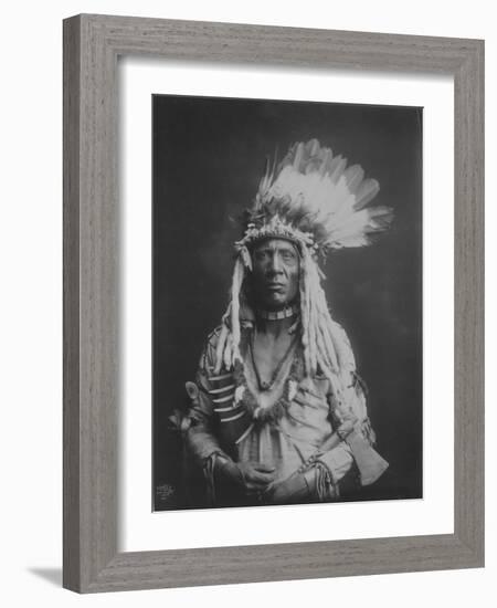 Weasel Tail Piegan Indian Native American Curtis Photograph-Lantern Press-Framed Art Print