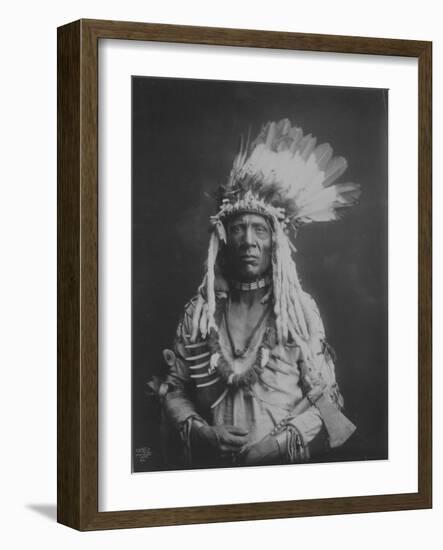 Weasel Tail Piegan Indian Native American Curtis Photograph-Lantern Press-Framed Art Print