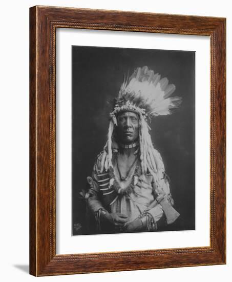 Weasel Tail Piegan Indian Native American Curtis Photograph-Lantern Press-Framed Art Print