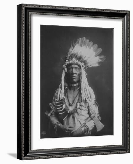 Weasel Tail Piegan Indian Native American Curtis Photograph-Lantern Press-Framed Art Print