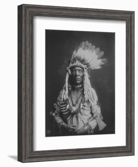 Weasel Tail Piegan Indian Native American Curtis Photograph-Lantern Press-Framed Art Print