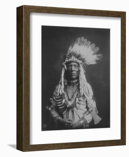 Weasel Tail Piegan Indian Native American Curtis Photograph-Lantern Press-Framed Art Print