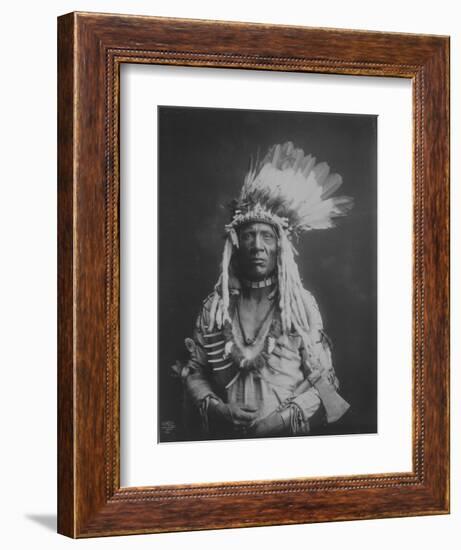 Weasel Tail Piegan Indian Native American Curtis Photograph-Lantern Press-Framed Art Print