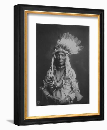 Weasel Tail Piegan Indian Native American Curtis Photograph-Lantern Press-Framed Art Print