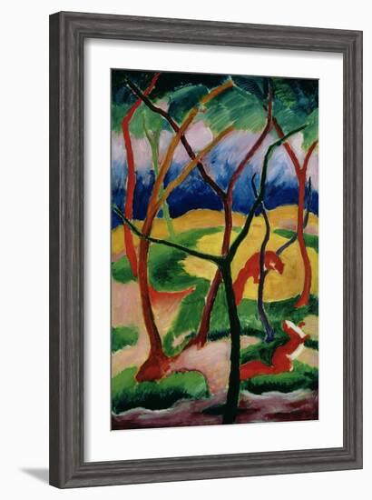 Weasels Playing, 1911-Franz Marc-Framed Giclee Print