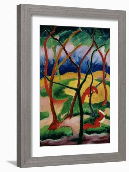 Weasels Playing, 1911-Franz Marc-Framed Giclee Print