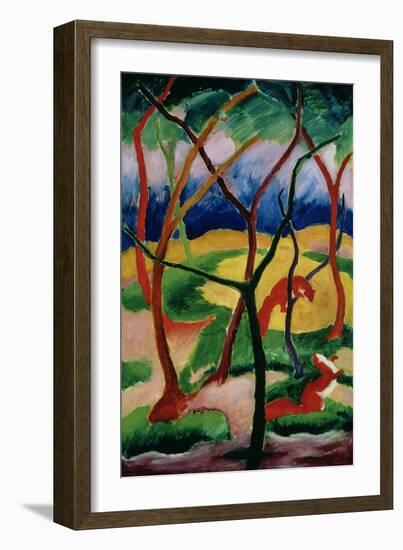 Weasels Playing, 1911-Franz Marc-Framed Giclee Print