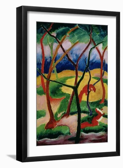 Weasels Playing, 1911-Franz Marc-Framed Giclee Print