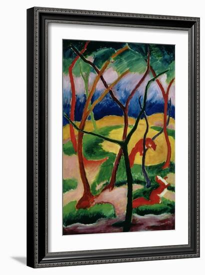 Weasels Playing, 1911-Franz Marc-Framed Giclee Print