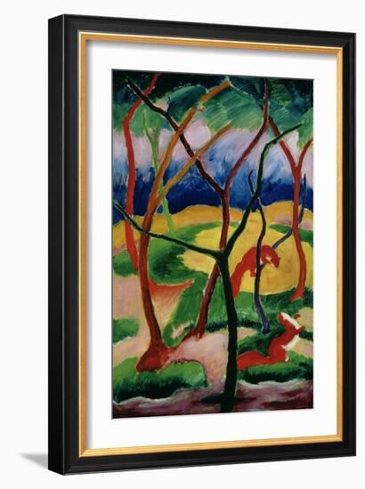 Weasels Playing, 1911-Franz Marc-Framed Giclee Print