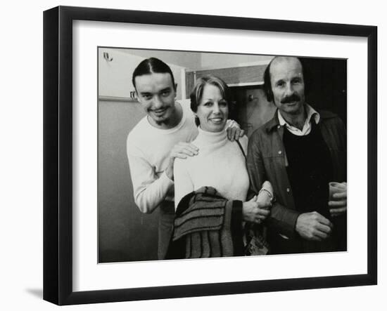 Weather Report Band Members Jaco Pastorius and Joe Zawinul with Jacki Kirkham-Pamflett at the Odeon-Denis Williams-Framed Photographic Print