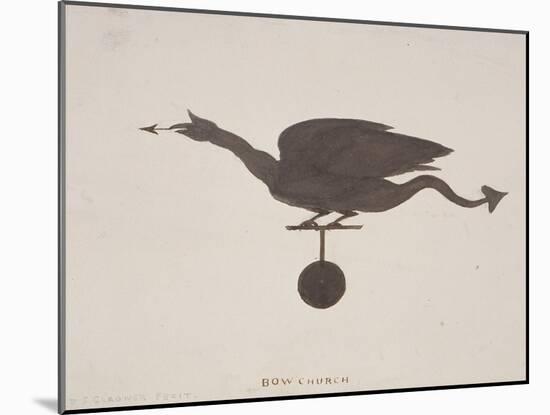 Weather Vane from St Mary-Le-Bow, London, C1850-JS Gardener-Mounted Giclee Print