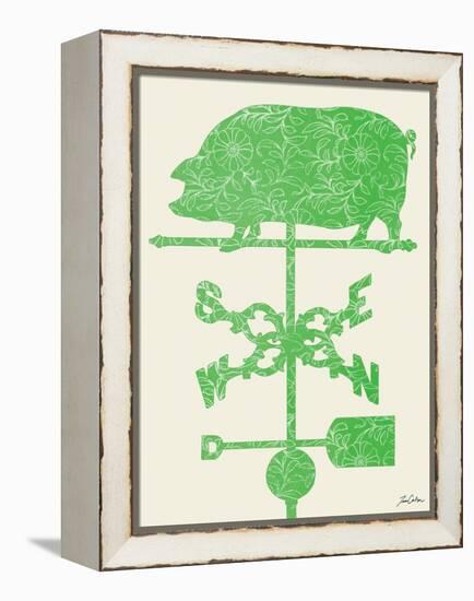 Weather Vane Hog-Tina Carlson-Framed Stretched Canvas