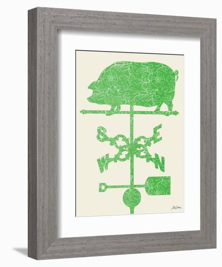 Weather Vane Hog-Tina Carlson-Framed Premium Giclee Print