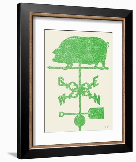 Weather Vane Hog-Tina Carlson-Framed Premium Giclee Print