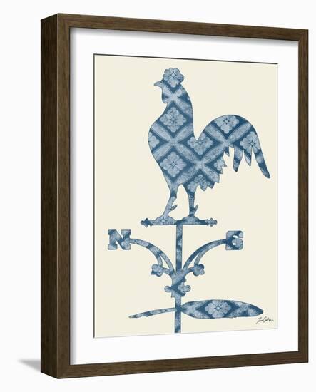 Weather Vane Rooster-Tina Carlson-Framed Art Print