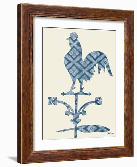 Weather Vane Rooster-Tina Carlson-Framed Art Print