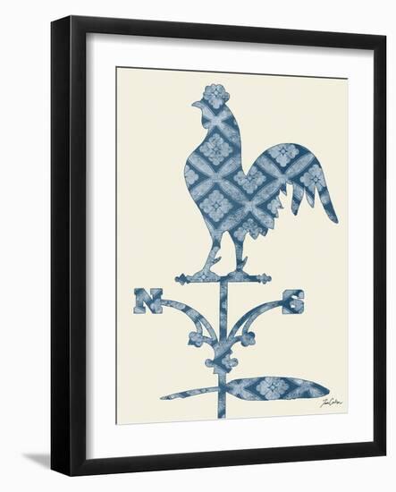 Weather Vane Rooster-Tina Carlson-Framed Art Print