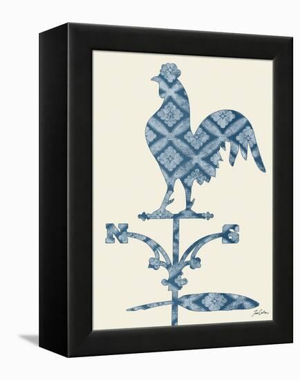 Weather Vane Rooster-Tina Carlson-Framed Stretched Canvas