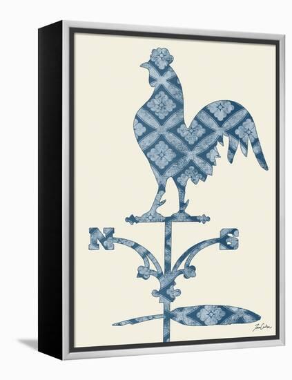 Weather Vane Rooster-Tina Carlson-Framed Stretched Canvas