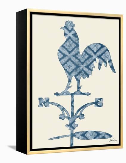 Weather Vane Rooster-Tina Carlson-Framed Stretched Canvas