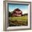 Weathered Barns Red with Words-David Cater Brown-Framed Art Print