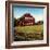 Weathered Barns Red with Words-David Cater Brown-Framed Art Print