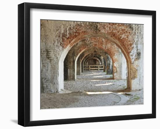 Weathered Brick Arches in a Bastion of Civil War Era Fort Pickens in the Gulf Islands National Seas-Colin D Young-Framed Photographic Print