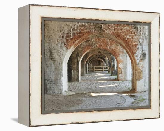 Weathered Brick Arches in a Bastion of Civil War Era Fort Pickens in the Gulf Islands National Seas-Colin D Young-Framed Premier Image Canvas