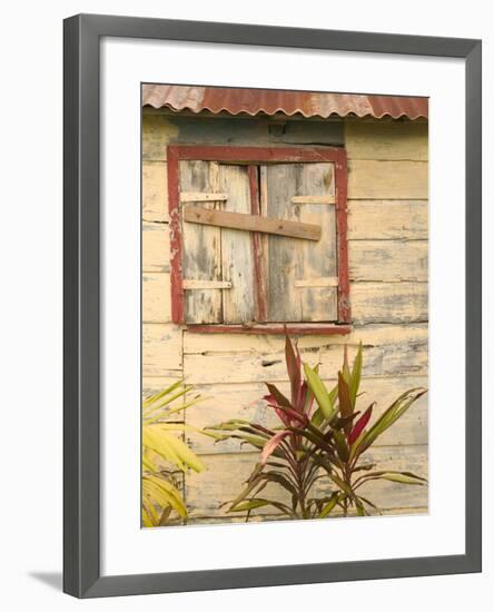 Weathered Cottage of Marie-Galante Island, Guadaloupe, Caribbean-Walter Bibikow-Framed Photographic Print
