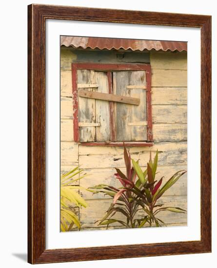 Weathered Cottage of Marie-Galante Island, Guadaloupe, Caribbean-Walter Bibikow-Framed Photographic Print