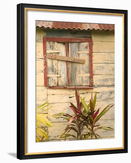 Weathered Cottage of Marie-Galante Island, Guadaloupe, Caribbean-Walter Bibikow-Framed Photographic Print