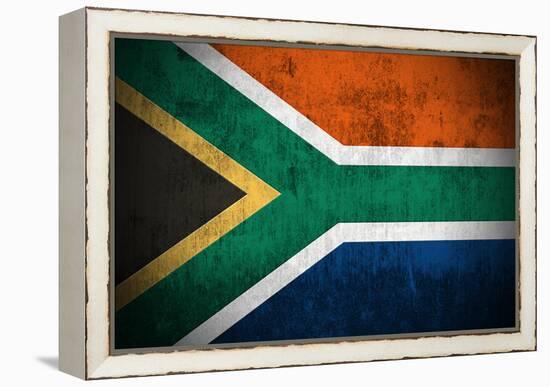 Weathered Flag Of South Africa, Fabric Textured-Gilmanshin-Framed Stretched Canvas