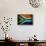 Weathered Flag Of South Africa, Fabric Textured-Gilmanshin-Framed Stretched Canvas displayed on a wall