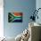 Weathered Flag Of South Africa, Fabric Textured-Gilmanshin-Premium Giclee Print displayed on a wall